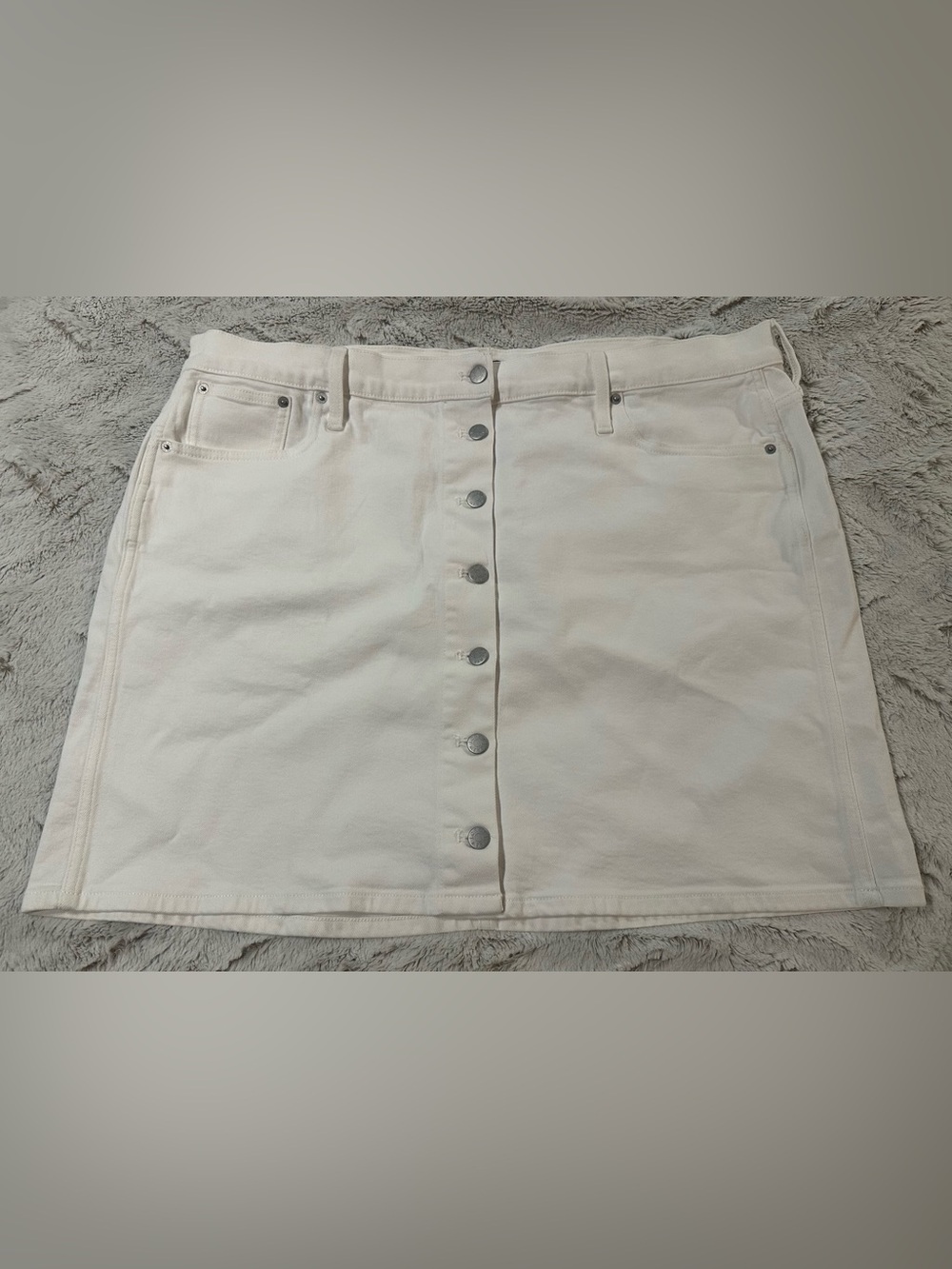 J.Crew Factory White Denim Mini Skirt Size 20 NWT